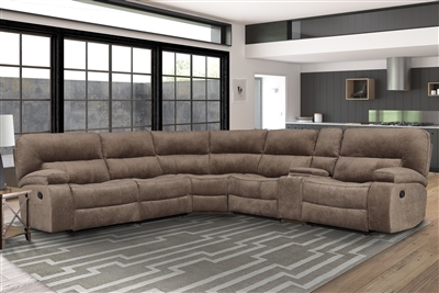 Chapman 6 Piece Reclining Sectional in Kona Fabric by Parker House - MCHA-PACKA-KON
