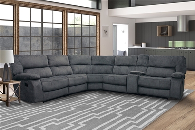 Chapman 6 Piece Reclining Sectional in Polo Fabric by Parker House - MCHA-PACKA-POL