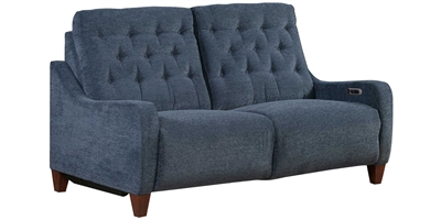 Chelsea Power Reclining Loveseat in Willow Blue Chenille Fabric by Parker House - MCHE-PACK2-WBL