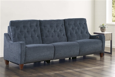 Chelsea Power Triple Reclining Sofa in Willow Blue Chenille Fabric by Parker House - MCHE-PACK3-WBL