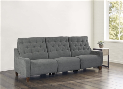 Chelsea Power Triple Reclining Sofa in Willow Grey Chenille Fabric by Parker House - MCHE-PACK3-WGR