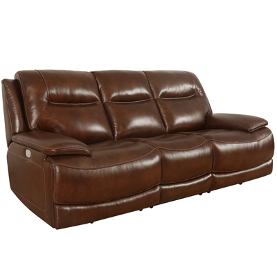 Colossus Power Reclining Sofa in Napoli Brown Leather by Parker House - MCOL#832CPH-NBR