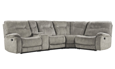 Cooper 5 Piece Reclining Sectional in Shadow Natural Fabric by Parker House - MCOO-05-SNA