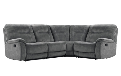 Cooper 4 Piece Reclining Sectional in Shadow Grey Fabric by Parker House - MCOO-4-SGR