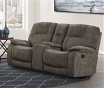 Cooper Manual Reclining Console Loveseat in Shadow Brown Fabric by Parker House - MCOO#822C-SBR