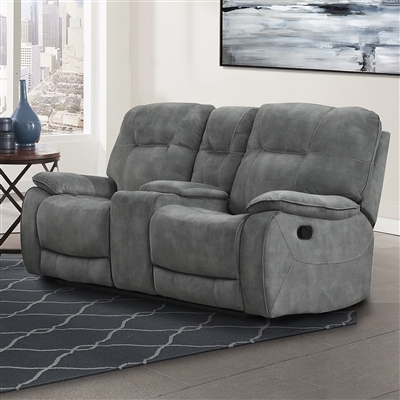 Cooper Manual Reclining Console Loveseat in Shadow Grey Fabric by Parker House - MCOO#822C-SGR