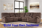 Cooper BUILD YOUR OWN Manual Reclining Sectional in Shadow Brown Fabric by Parker House - MCOO-BYO-SBR