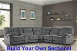 Cooper BUILD YOUR OWN Manual Reclining Sectional in Shadow Grey Fabric by Parker House - MCOO-BYO-SGR