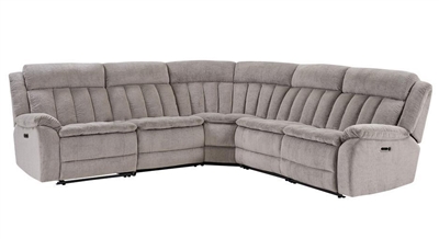 Cuddler 5 Piece Power Reclining Sectional in Laurel Dove Fabric by Parker House - MCUD-05