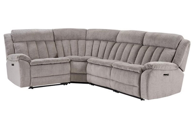 Cuddler 4 Piece Power Reclining Sectional in Laurel Dove Fabric by Parker House - MCUD-4