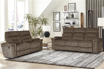 Diesel 2 Piece Manual Reclining Set in Cobra Brown Fabric by Parker House - MDIE-321-CBR