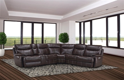 Dylan Mahogany 6 Piece Reclining Sectional by Parker House - MDYL-PACKA(H)-MAH