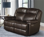 Eclipse Power Reclining Loveseat in Florence Brown Leather by Parker House - MECL#822PH-FBR