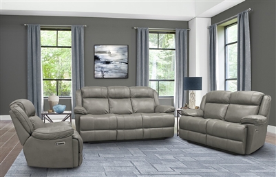 Eclipse 2 Piece Power Reclining Set in Florence Heron Leather by Parker House - MECL-832PH-FHE-SET