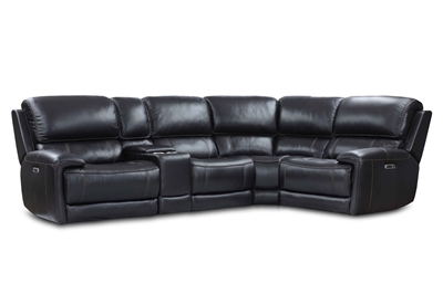 Empire 5 Piece Power Sectional in Verona Blackberry Leather by Parker House - MEMP-5-VBY