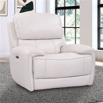 Empire Power Recliner in Verona Ivory Leather by Parker House - MEMP-812PH-VIV