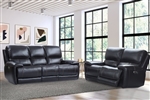 Empire 2 Piece Power Reclining Set in Verona Blackberry Leather by Parker House - MEMP-832PH-VBY-SET