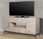 Crossings Monaco 69 Inch TV Console in Weathered Blanc Finish by Parker House - MON#69