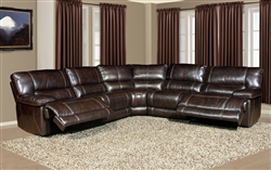 Pegasus 5 Piece Power Reclining Sectional in Nutmeg Synthetic Leather by Parker House - MPEG-811LP-NU-5