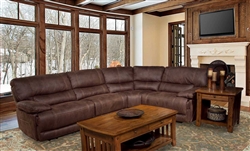 Pegasus 4 Piece Power Reclining Sectional in Dark Kahlua Fabric by Parker House - MPEG-811RP-DK-4