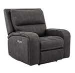 Polaris Power Recliner with Power Headrests and USB Ports in Slate Fabric by Parker House - MPOL-812PH-SLA