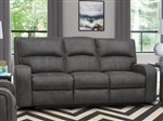 Polaris Dual Power Reclining Sofa with Power Headrests and USB Ports in Slate Fabric by Parker House - MPOL-832PH-SLA