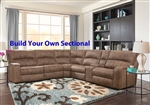 Polaris BUILD YOUR OWN Sectional with Power Headrests and USB Ports in Kahlua Fabric by Parker House - MPOL-BYO