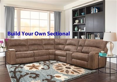 Polaris BUILD YOUR OWN Sectional with Power Headrests and USB Ports in Kahlua Fabric by Parker House - MPOL-BYO