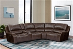 Potter 5 Piece Power Reclining Sectional with Power Headrests and USB Ports in Walnut Leather by Parker House - MPOT-WAL-05
