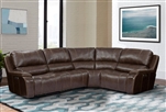 Potter 4 Piece Power Reclining Sectional with Power Headrests and USB Ports in Walnut Leather by Parker House - MPOT-WAL-4