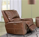Swift Power Recliner with Power Headrest and USB Charging Ports in Bourbon Leather by Parker House - MSWI-812PH-BOU