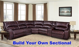Swift BUILD YOUR OWN Sectional with Power Headrest and USB Ports in Clydesdale Leather by Parker House - MSWI-CLY-BYO