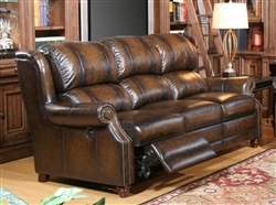 Twain Power Dual Reclining Sofa in Brown Black Two Toned Leather by Parker House - MTWA-832P-BB