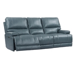 Whitman Power Cordless Sofa with Power Headrest and USB Port in Verona Azure Leather by Parker House - MWHI#832PH-P25-VAZ