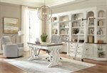 Provence 9 Piece Home Office Set in Vintage Alabaster Finish by Parker House - PRO#460-9