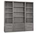 Pure Modern 3 Piece Bookcase Wall in Moonstone Finish by Parker House - PUR#420-3