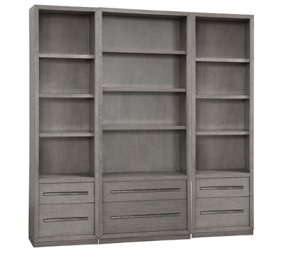 Pure Modern 3 Piece Bookcase Wall in Moonstone Finish by Parker House - PUR#420-3