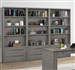 Pure Modern 3 Piece Bookcase Wall in Moonstone Finish by Parker House - PUR#430-3