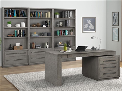 Pure Modern 4 Piece Home Office Set in Moonstone Finish by Parker House - PUR#430-4
