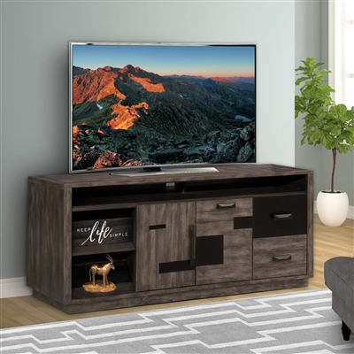 River Rock 76 Inch TV Console in Siltstone Finish by Parker House - RR#76