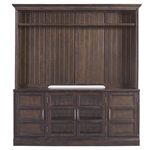 Shoreham Entertainment Center in Medium Roast Finish by Parker House - SHO-2PC-ENT-WALL-MDR