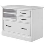 Shoreham Functional File Cabinet in Effortless White Finish by Parker House - SHO#442F-EFW