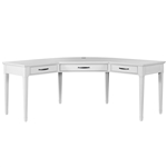 Shoreham Boomerang Desk in Effortless White Finish by Parker House - SHO#498D-EFW