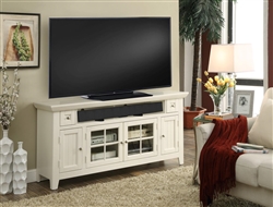 Tidewater 62-Inch TV Console in Vintage White Finish by Parker House - TID-62