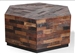 Crossings The Underground Hexagonal Cocktail Table in Reclaimed Rustic Brown Finish by Parker House - UND#01