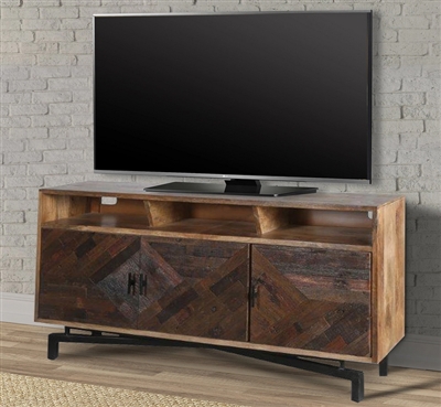 Crossings The Underground 69 Inch TV Console in Reclaimed Rustic Brown Finish by Parker House - UND#69