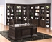 Washington Heights 11 Piece Corner Library Wall in Washed Charcoal Finish by Parker House - WAS-420-11