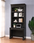 Washington Heights 2 Piece Library Desk in Washed Charcoal Finish by Parker House - WAS#460-2