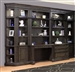 Washington Heights 8 Piece Bookcase Wall in Washed Charcoal Finish by Parker House - WAS#476-8