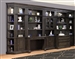 Washington Heights 9 Piece Bookcase Wall in Washed Charcoal Finish by Parker House - WAS#476-9